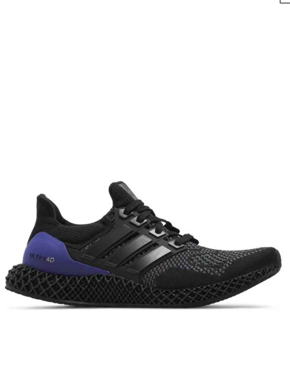 Adidas Ultra 4D Black Purple OG FW7089 Men’s Size 9.5